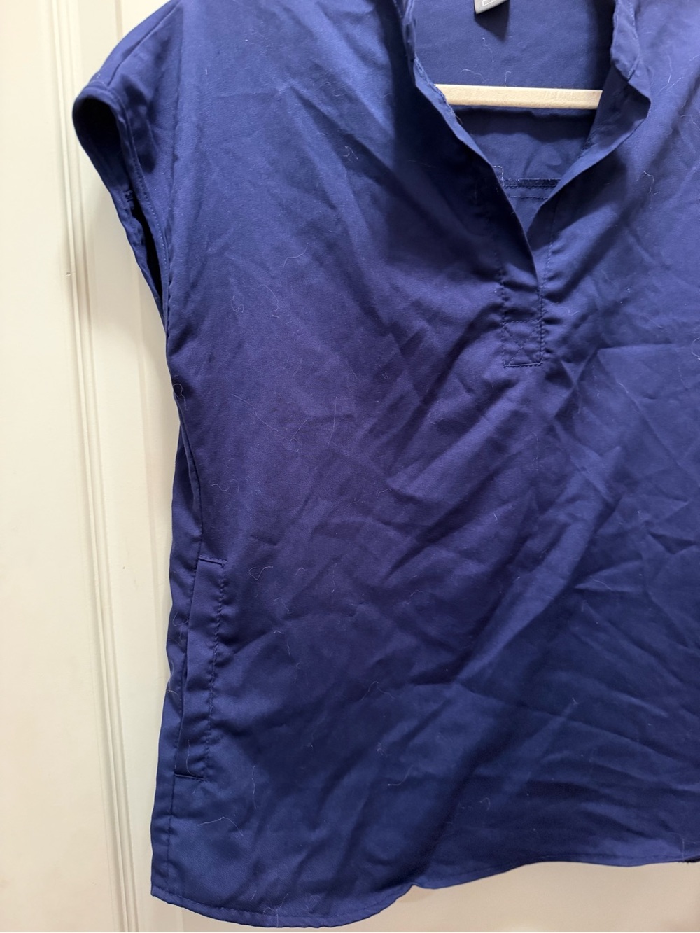 Ninahin Women’s Navy Rafaella Style Scrub Top! - Picture 5 of 7